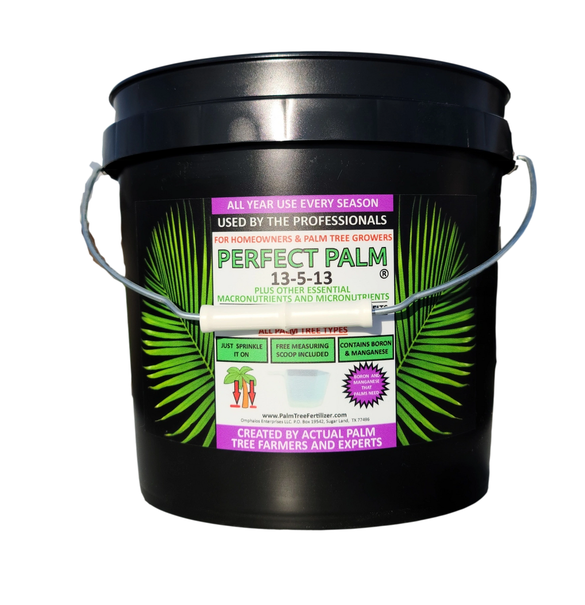 14 LB. Perfect Palm EasyToCarry Pail With FREE MEASURING SCOOP AND